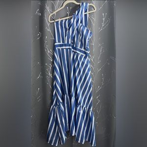 Blue and white dress